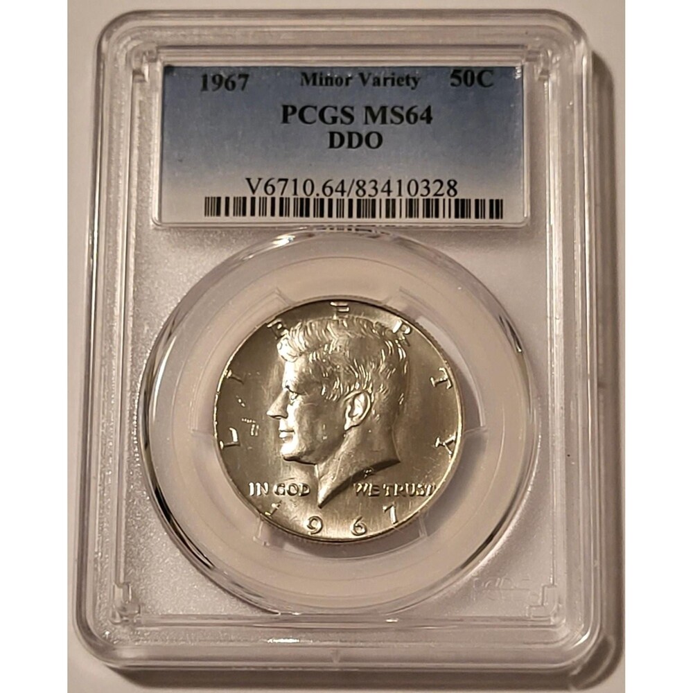 1967 Kennedy Half Dollar DDO Minor Variety MS64 PCGS